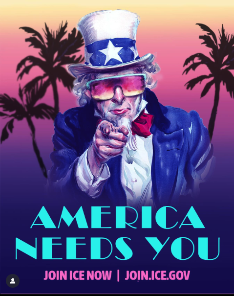DHS recruitment poster ICE join ICE America Needs You 