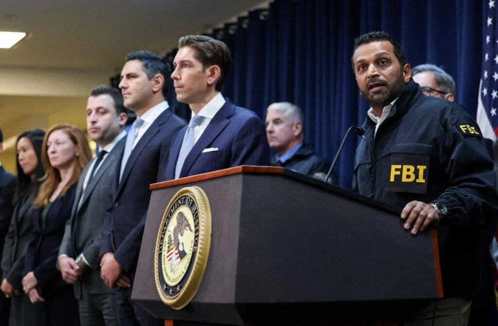 FBI press conference on the Chauncey Billups arrested investigation, with federal agents and officials announcing charges in the NBA gambling scandal.