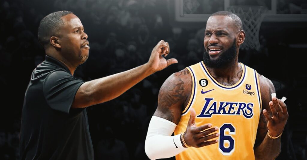 LeBron James and former coach during tense moment amid LeBron James Scandal and NBA gambling controversy.