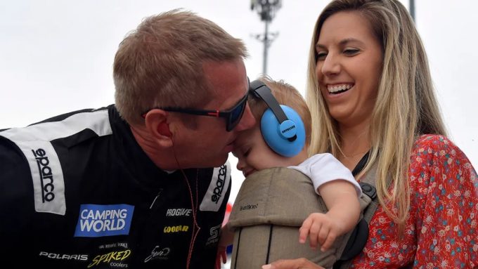 A heartbreaking holiday card showing NASCAR driver Greg Biffle, his wife Cristina, and their children Emma and Ryder, which arrived in mailboxes just days after the tragic Greg Biffle plane crash in North Carolina.