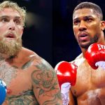 Promotional graphic for the Jake Paul vs Anthony Joshua heavyweight fight in Miami, featuring headshots of both fighters and the headline "Who Won?" to discuss the match results.