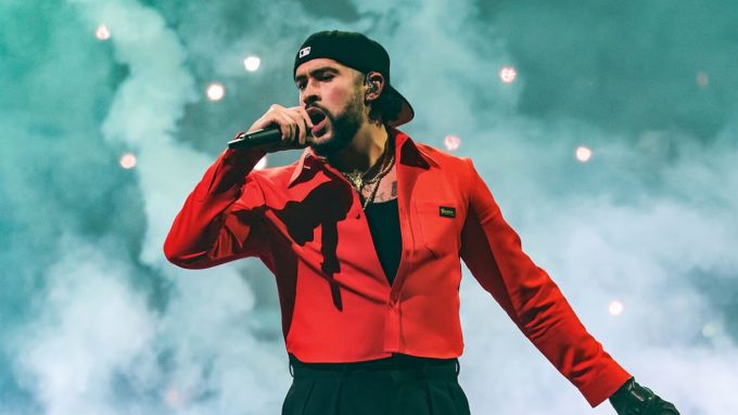 A promotional graphic of Bad Bunny, who is officially set to headline the Super Bowl LX Halftime Show on February 8, 2026, at Levi’s Stadium.