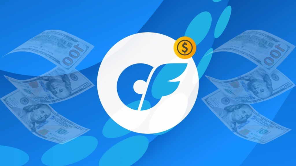 An abstract blue background featuring the OnlyFans logo and floating $100 bills, illustrating how to get the most value