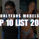 A composite graphic titled "OnlyFans Models Top 10 List 2026" featuring four of the Top 10 OnlyFans Creators, including Mia Khalifa and Lena the Plug, in various poses.