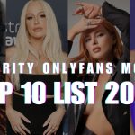 Collage featuring Mia Khalifa, Tana Mongeau, Bella Thorne, and Carmen Electra with text overlay reading "Celebrity OnlyFans Models Top 10 List 2026.
