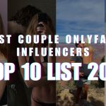 A promotional banner for the top 10 list of "Best Couple OnlyFans Influencers" in 2026, featuring a collage of professional portraits showcasing diverse and popular creator duos.
