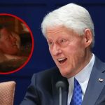 A thumbnail for a video report on the Clinton Epstein Deposition with the headline "Bill and Hillary Clinton's Epstein Deposition Videos Just Dropped — And Bill Claims He Saw Nothing." The former president is pictured during his testimony, where he stated under oath that he "saw nothing" and "did nothing wrong" regarding Jeffrey Epstein's criminal activities.
