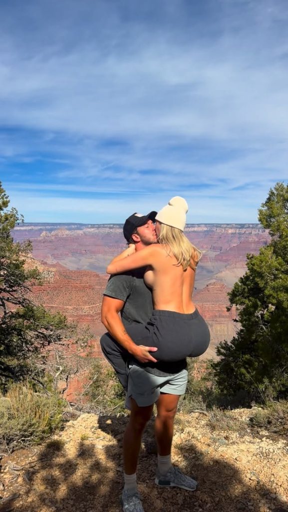 A photo of Kaylee and Cody, also known as The Naughty Travelers, capturing their adventurous and collaborative spirit.
