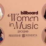 Billboard Women in Music 2026 event announcement presented by Sonesta International Hotels, highlighting top women in the music industry.