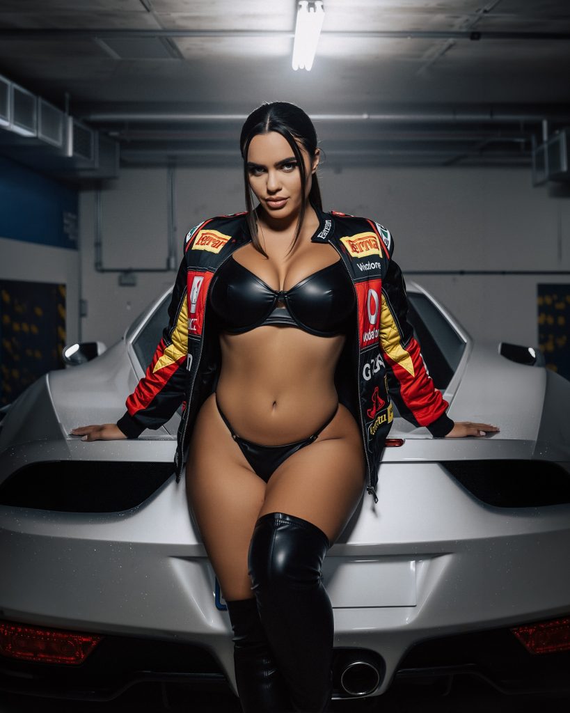 Alex Morgan Cuban-American OnlyFans in black leather lingerie