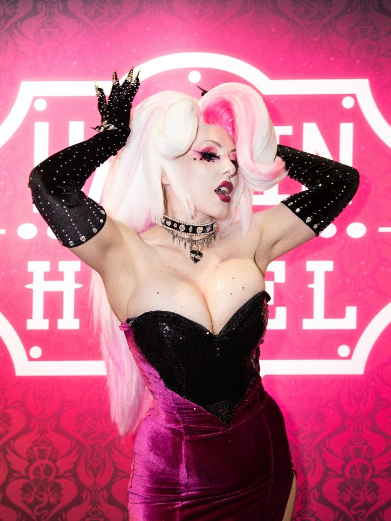 Jessica Nigri showcasing a Sexy Anime Cosplay look with elaborate pink hair and accessories