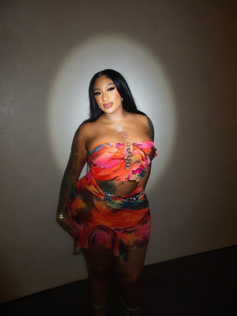  Sophia L in multi color dress