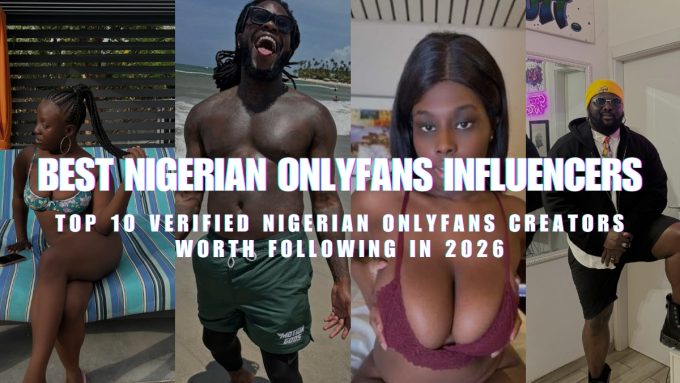 Banner graphic featuring a collage of top Nigerian OnlyFans influencers titled Best Nigerian OnlyFans Influencers Top 10 Verified Nigerian OnlyFans Creators Worth Following in 2026.