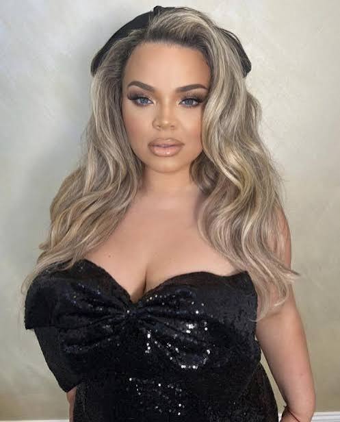 Trisha Paytas, an OnlyFans creator, posing in a black sequined dress.