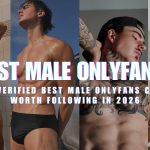 Collage featuring four athletic male models with bold overlay text reading Best Male OnlyFans Top 10 Verified Best Male OnlyFans Creators Worth Following in 2026