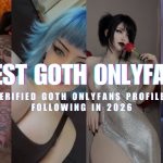 Collage of alternative creators representing the top verified accounts for the best goth onlyfans.