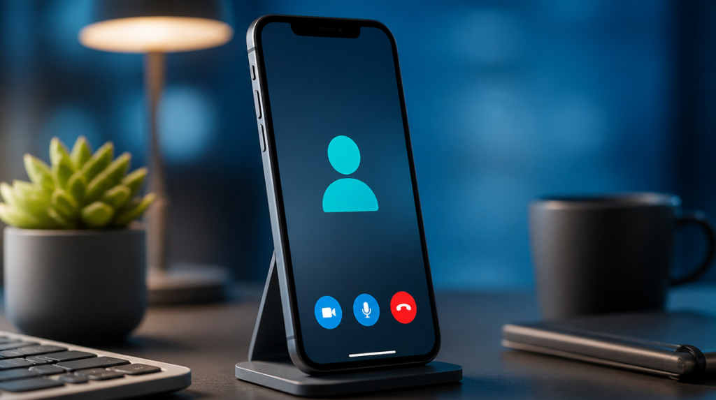 Smartphone displaying a video call interface representing the upcoming OnlyFans paid video calls feature