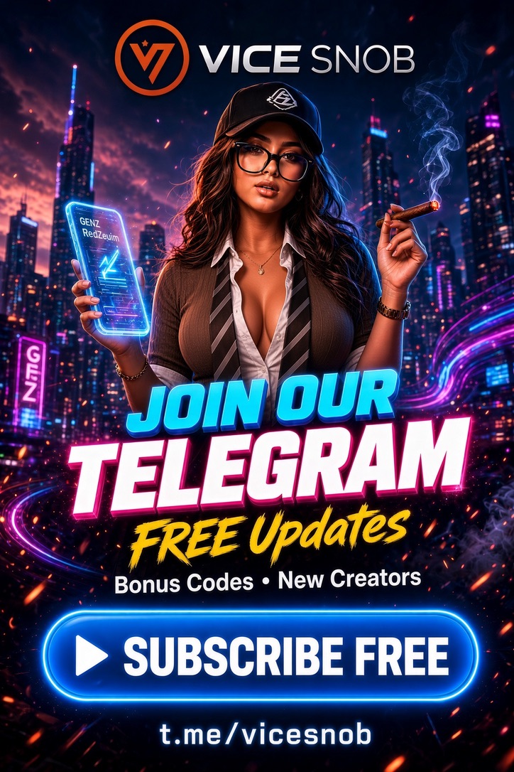 Join the ViceSnob Telegram community for free updates, bonus codes, and new creator alerts