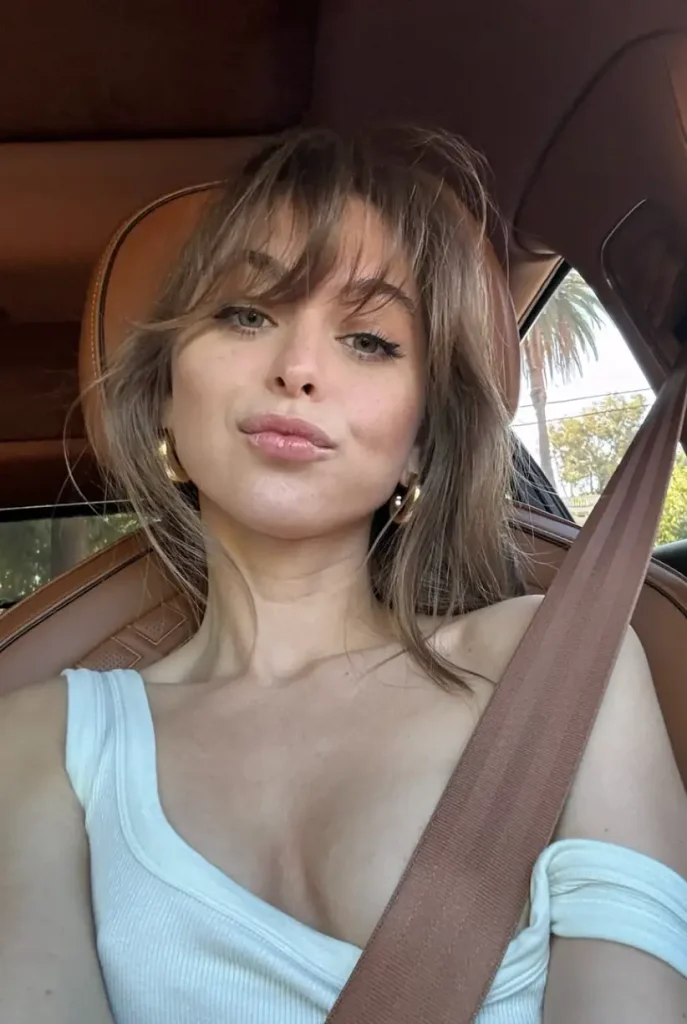 Riley Reid selfie in a car, a widely searched name on reddit onlyfans